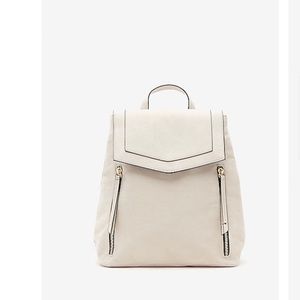 Express Double Zip Faux Leather Backpack